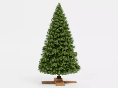 Christmas Tree - Plain  Low-poly 3D model