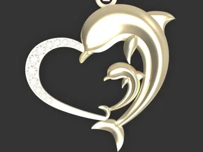 dolphin pendant 3D model