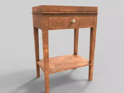 Wooden Table Low-poly 3D model
