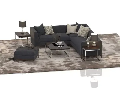 Sofa and chair 3D model
