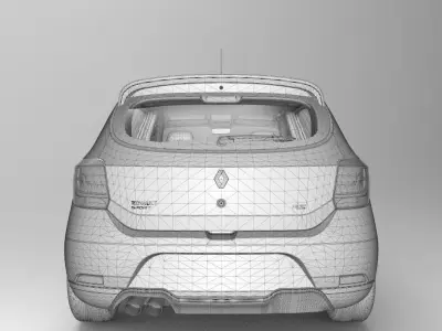 Renault Sandero Rs 2020 interio 3D model