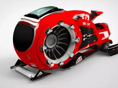 Hover air bike 3D model