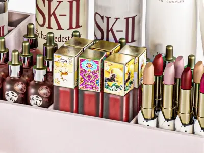 Cosmetics set for beauty salon 441 3D model