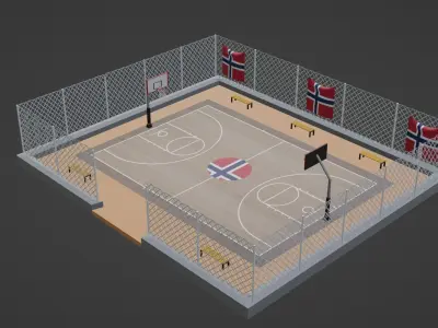 Basketball Stadium - Norway Low-poly 3D model