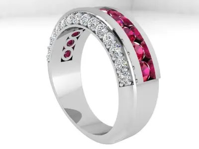 Channel Setting Band Ring 3549 3D print model