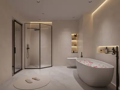 modern bathroom interior scenes 53 3D model