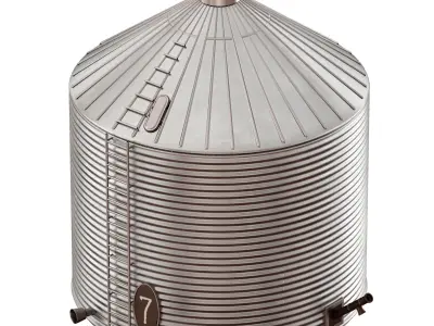 Metal fuel tank 3D model