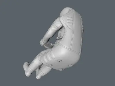 DRIVER race car in his seat 3D print model