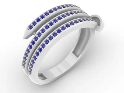 Jewelry Diamond Ring Model RG13 Free 3D print model
