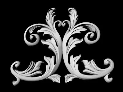 Central decor ornament for furniture 3D model 931