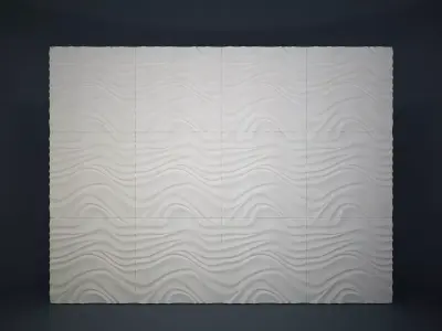 03 GESSO PATTERN 3D WALL Low-poly 3D model