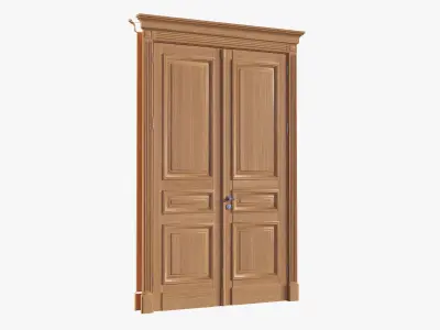 Door classic double 02 3D model