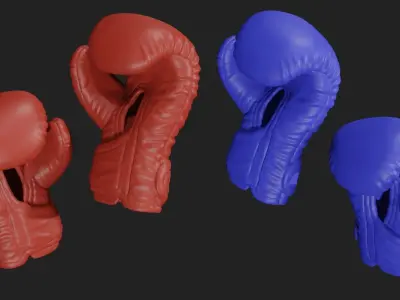 Boxing gloves Low-poly 3D model