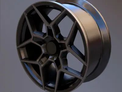 Sport Car Rim 8 Game-Ready 3D Model Low-poly 3D model