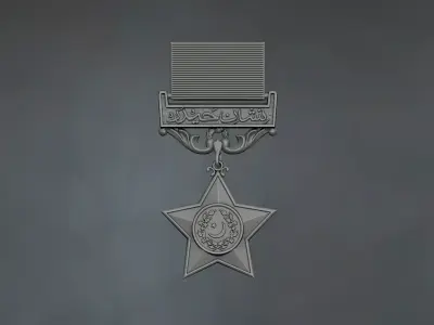 Nishan A Haider military medallion 3D print model