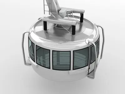 Cable Car Ski Lift 3D model