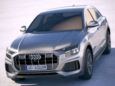 Audi Q8 2019 base model 3D model