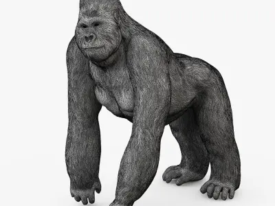 Figurine Gorilla 3D model