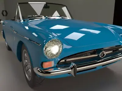Sunbeam Tiger 1966 Low Poly 3D model