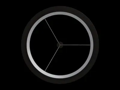 Black Circle Led Pendant Low-poly 3D model