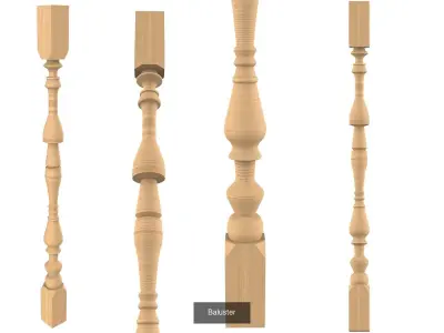 Wholesale sale of balusters 3D Model Collection