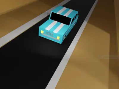 Luxury car Low-poly 3D model