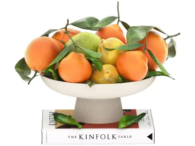 bowl of lemon mandarin and orange 3D model