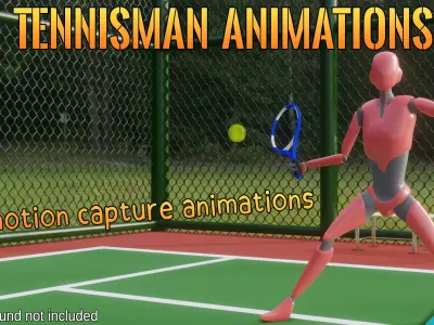 Tennisman animations - Motion Cast13 Vol1 3D model