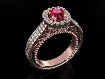 Women Ring 15 3D print model