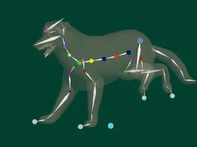 Australian Shepherd Dog Low-poly 3D model