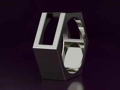 hexagon ring N03 54EU SIZE Free 3D print model