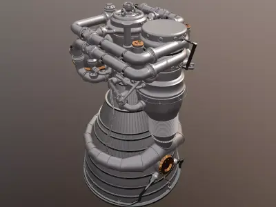 Rocket Engine 03 3D model