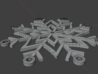 Snowflakes in 10 pack 3D print model