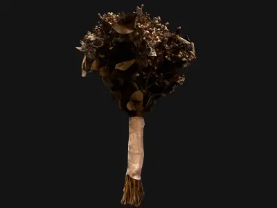 Wedding Bouquet Dried Flowers Bride Low-poly 3D model