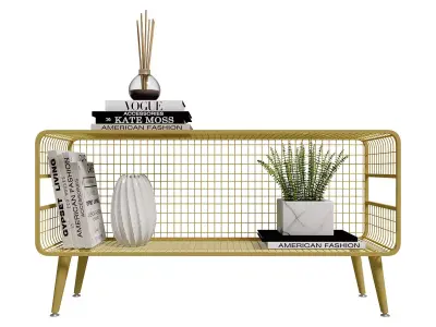  Homary Modern Mesh Standing Etagere Bookshelf  3D model