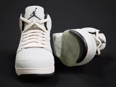 Air Jordan 5-retro sneaker 4 Low-poly 3D model