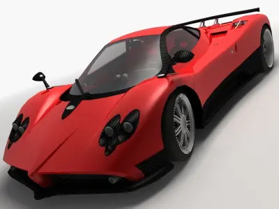 Pagani Zonda F Low Poly 3D model