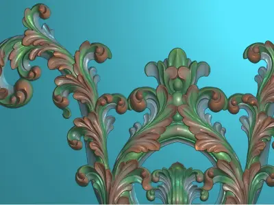 classic ceiling corner flower 3D print model