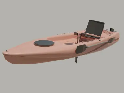 Kayak 3D model Low-poly 3D model