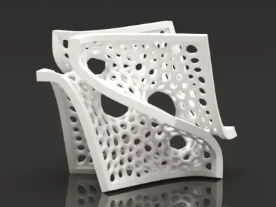 Voronoi Batwing Decor 3D print model