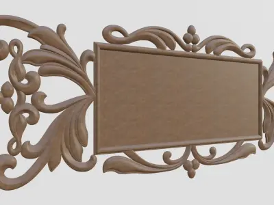 Wood Carved Frame 3D print model order