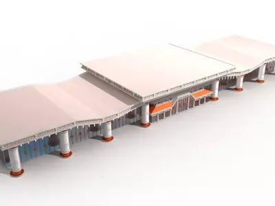 New Chinese architecture 01 3D model