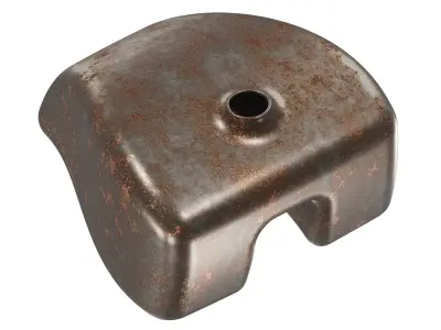 Rusty Steel Bike Fuel Tank 3D model