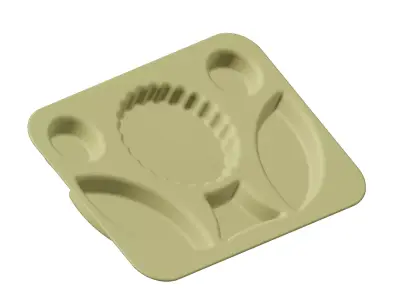 Plastic Premium Flower Plate 3D model