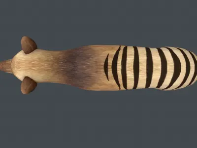 Tasmanian tiger Low-poly 3D model