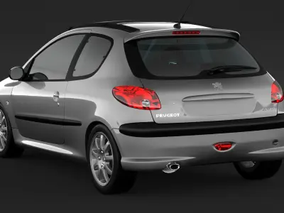 Peugeot 206 GTI 3D model