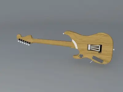 Nuno Bettencourts Washburn N4 relic model guitar Free 3D model