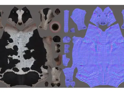 Dairy Cow Realistic 3D model