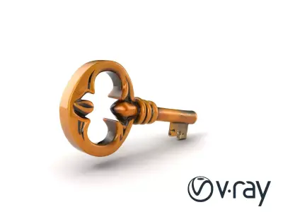 Antique Ornate Key model pack Low-poly 3D model