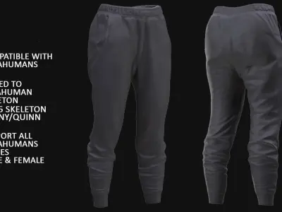 Pants 120 - All MH Bodies - UE5 Skeletons - Rigged Low-poly 3D model